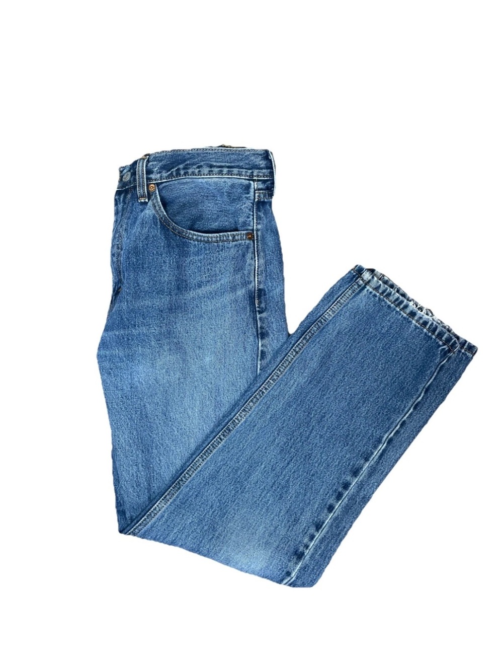 Levi's 505 Jeans Blue Mens 34 x 32 Straight Fit 100% Cotton Medium Wash Jeans